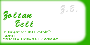 zoltan bell business card